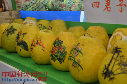 廣安展臺上的龍安柚